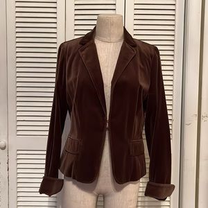 J. Crew Brown velvet blazer, size 12
